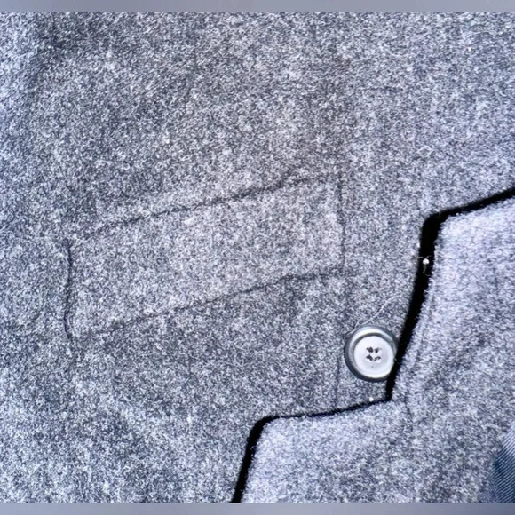 Adolfo Classics Full Length Coat Double Breasted Black Wool Size 6P - Picture 6 of 9